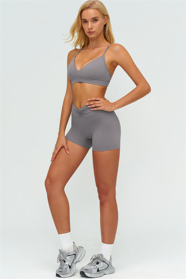 The Lushness Y-Back Sports Bra Shorts 2-Piece Set