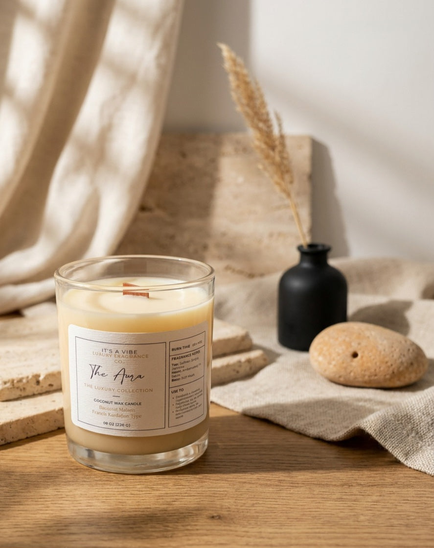 The Aura (Baccarat Maison Francis Kurkdjian Type) - 8oz Glass Candle